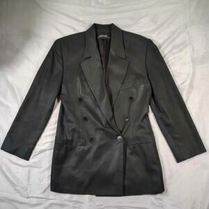 VTG HK LINDA ALLARD ELLEN TRACY Blazer Women's Sz 6 100% Silk Double Breasted